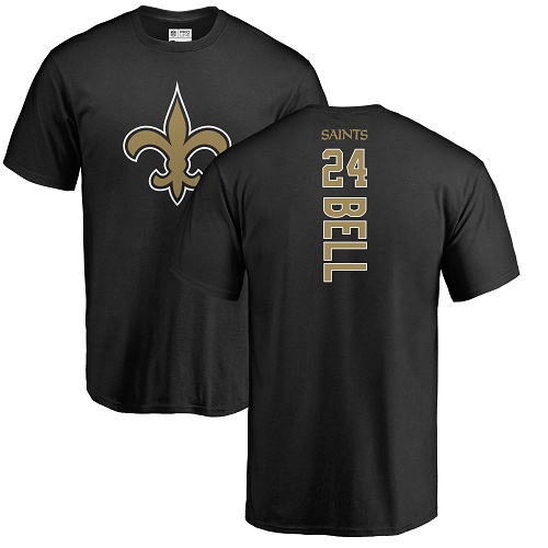 Men New Orleans Saints Black Vonn Bell Backer NFL Football 24 T Shirt